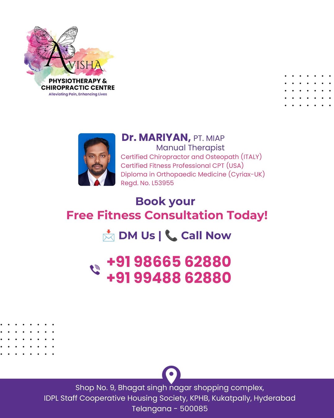 Avisha free fitness consultation post